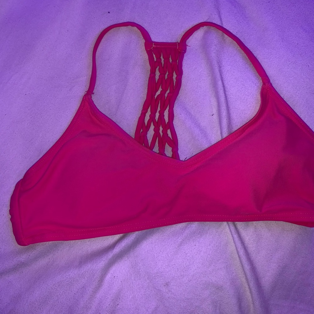 Pink bikini top